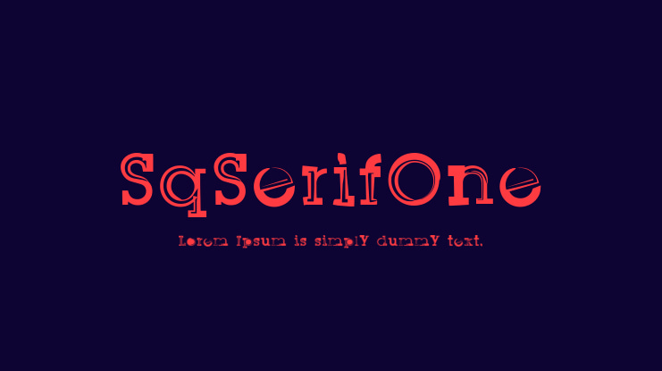 SqSerifOne Font Family