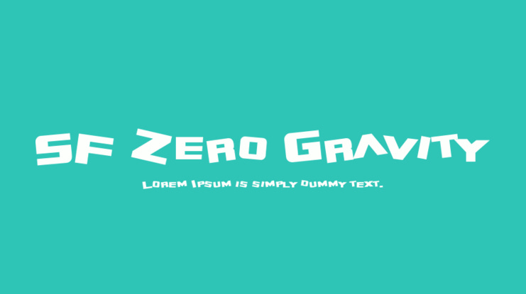SF Zero Gravity Font Family
