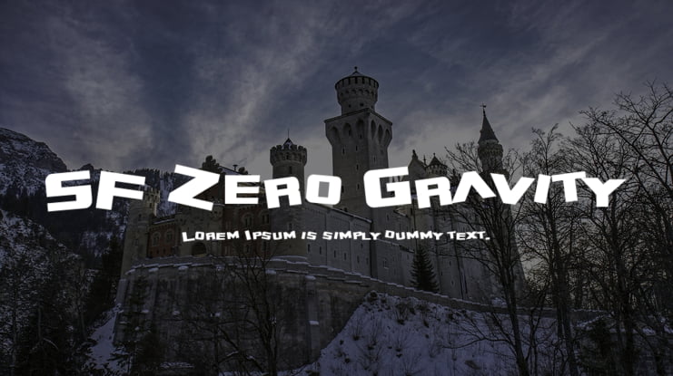 SF Zero Gravity Font Family