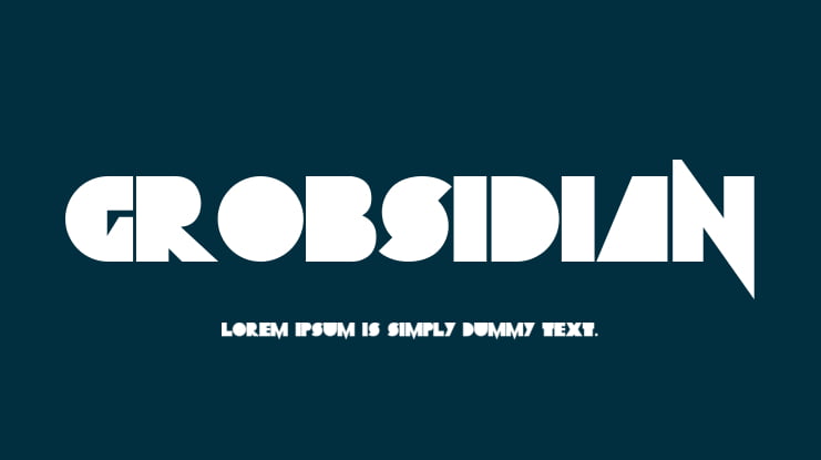 Grobsidian Font
