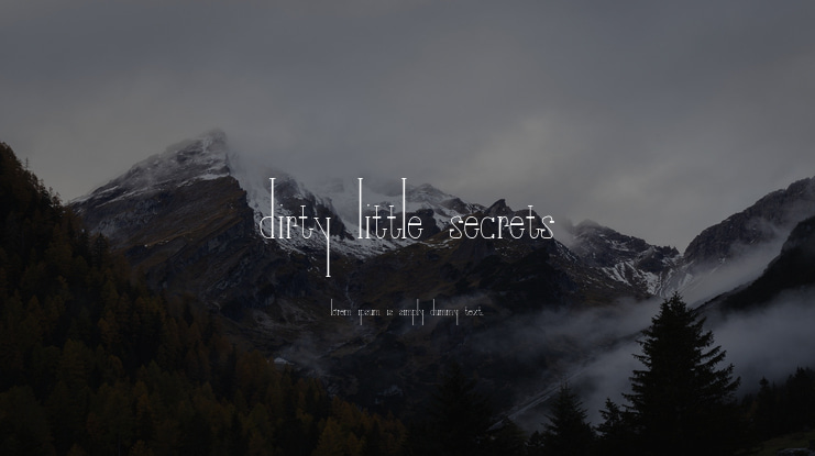 Dirty Little Secrets Font