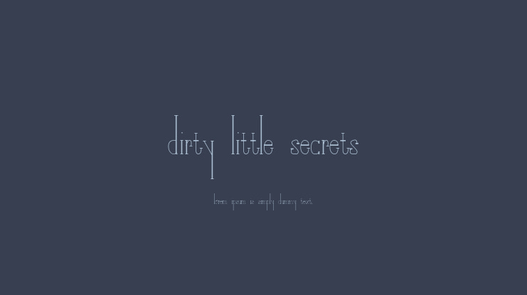 Dirty Little Secrets Font
