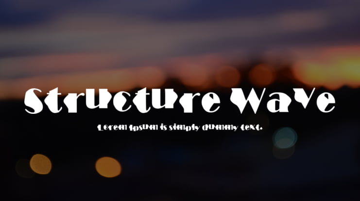 Structure Wave Font