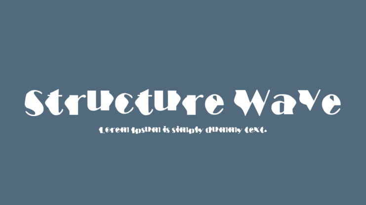 Structure Wave Font