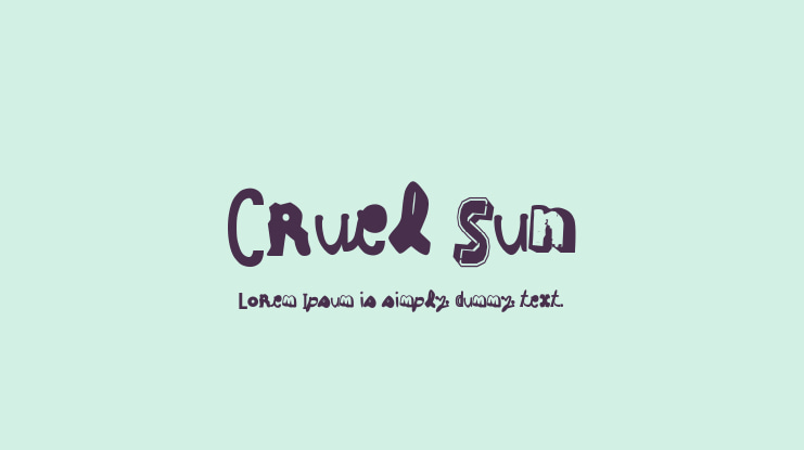 Cruel Sun Font
