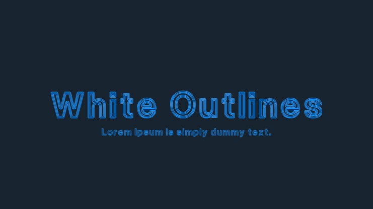 White Outlines Font