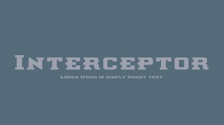 Interceptor Font Family