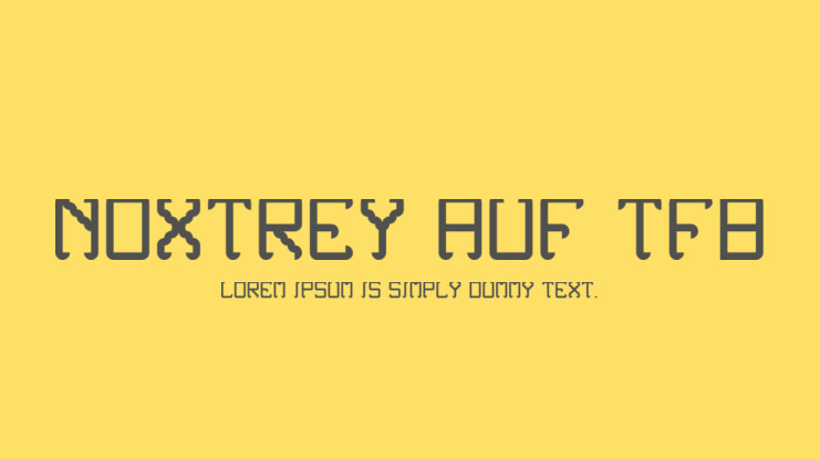 Noxtrey Auf tfb Font Family