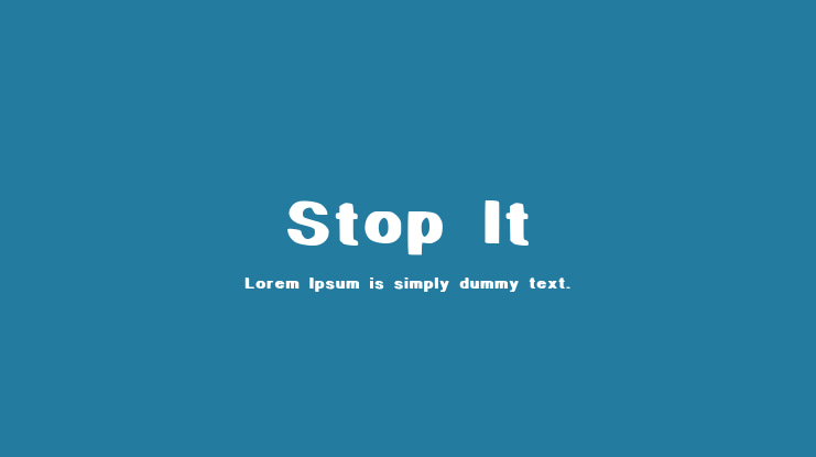 Stop It Font