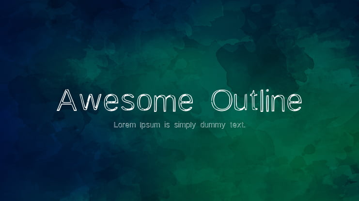Awesome Outline Font