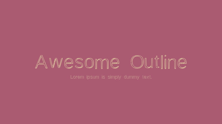 Awesome Outline Font