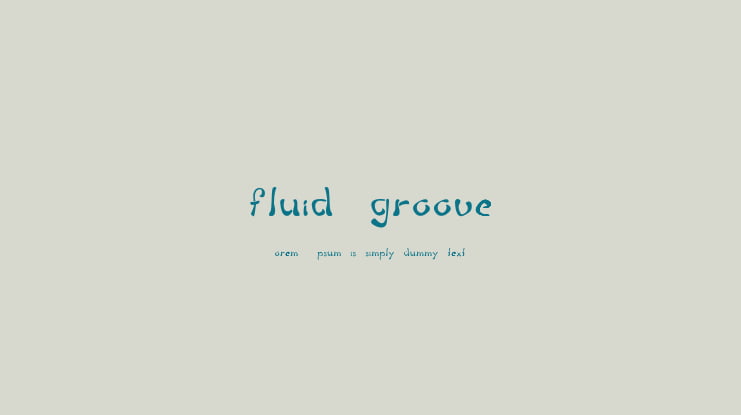 fluid groove Font