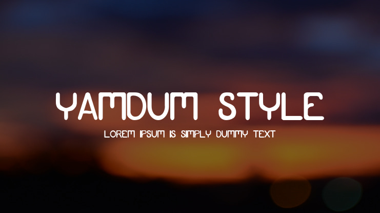Yamdum style Font