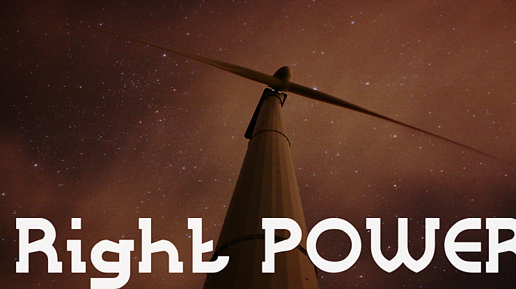 Right POWER Font
