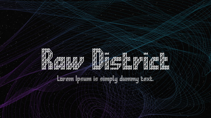 Raw District Font
