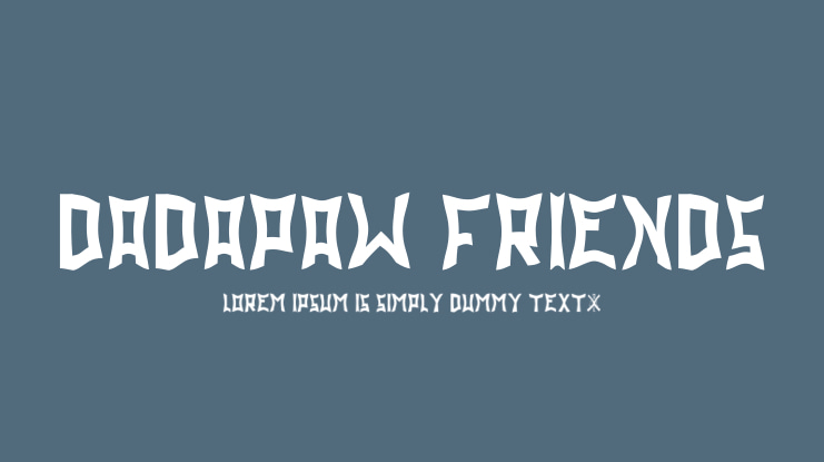 dadapaw friends Font