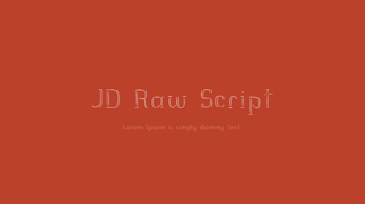 JD Raw Script Font