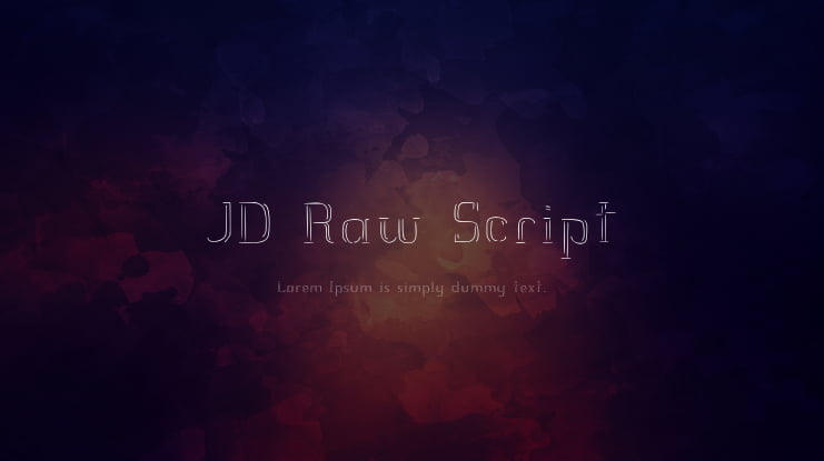 JD Raw Script Font