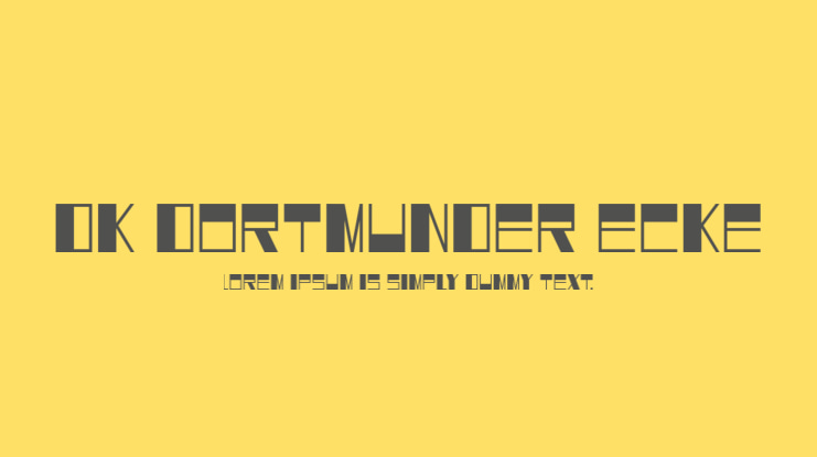 DK Dortmunder Ecke Font