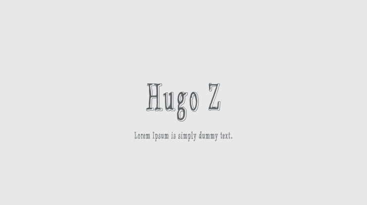 Hugo Z Font