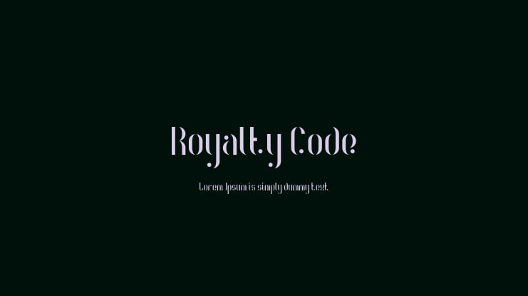 Royalty Code Font