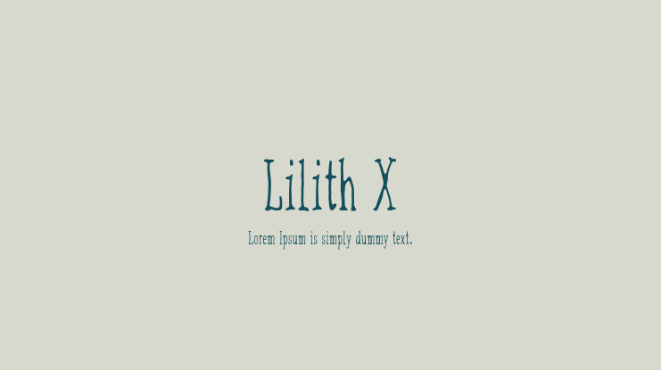 Lilith X Font