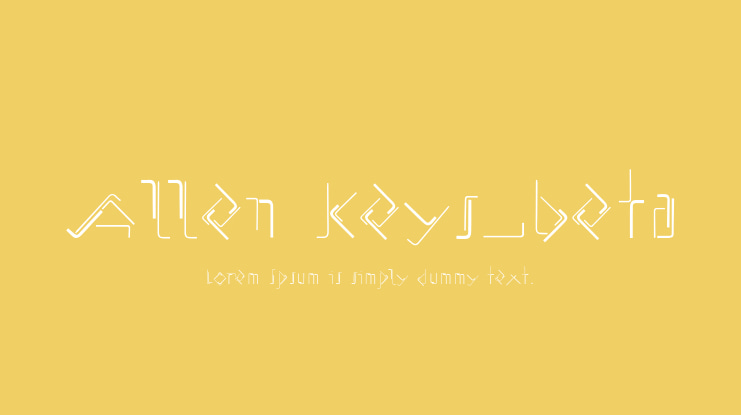 Allen Keys_beta Font