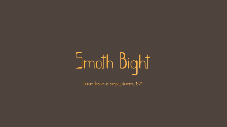 Smoth Bight Font Family