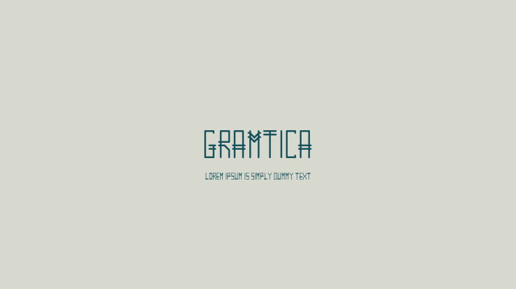 GRAMTICA Font