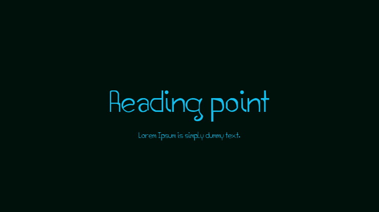 Reading point Font