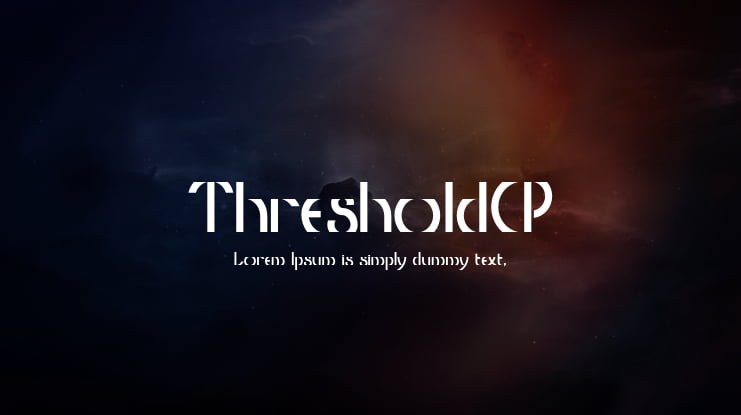 ThresholdCP Font