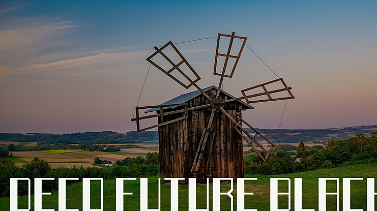 Deco Future Black Font Family