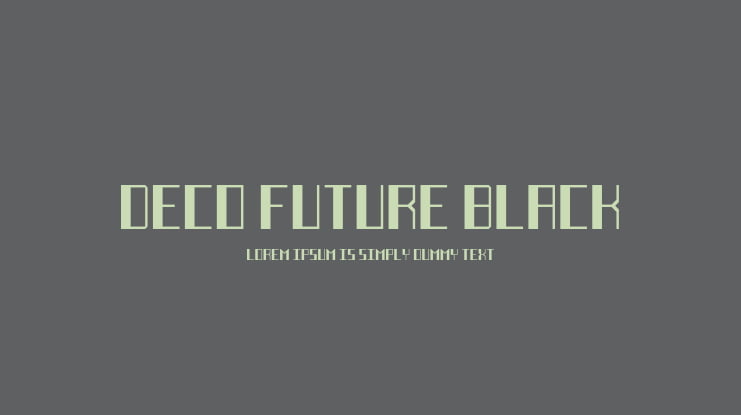 Deco Future Black Font Family