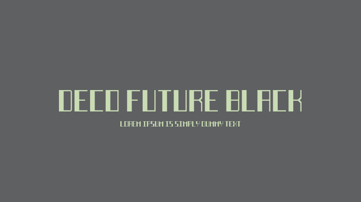 Deco Future Black Font Family