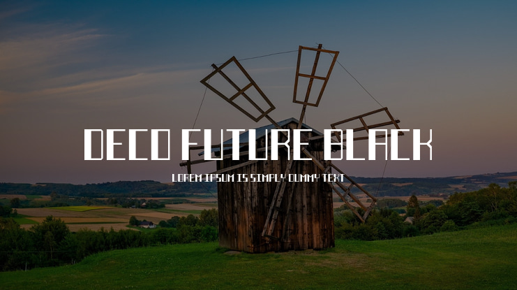 Deco Future Black Font Family