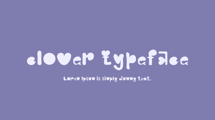 clover typeface Font