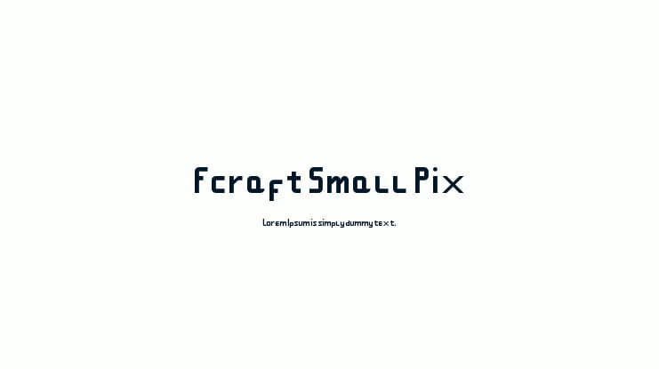 Fcraft Small Pix Font