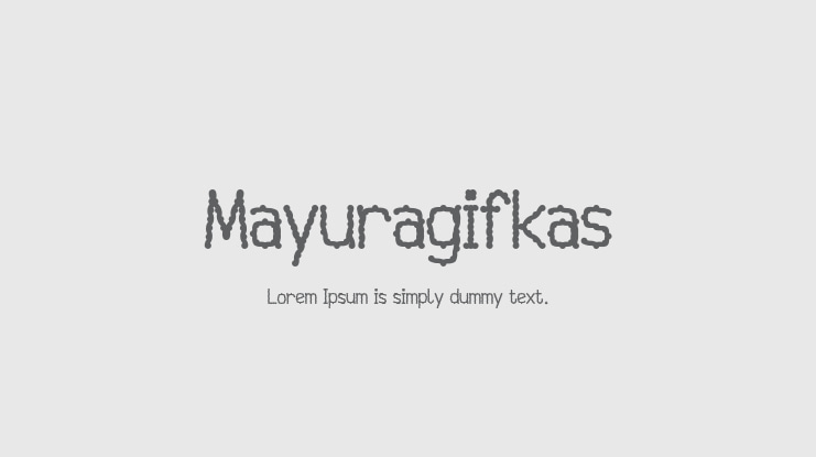 Mayuragifkas Font Family