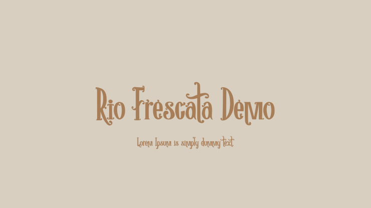 Rio Frescata Demo Font