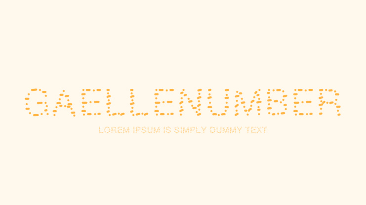 GAELLEnumber9 Font