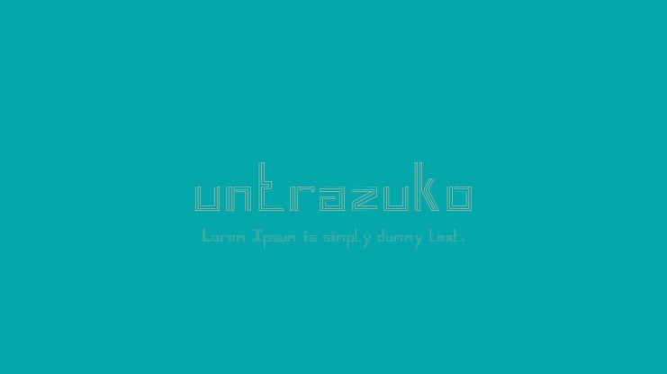 untrazuko Font