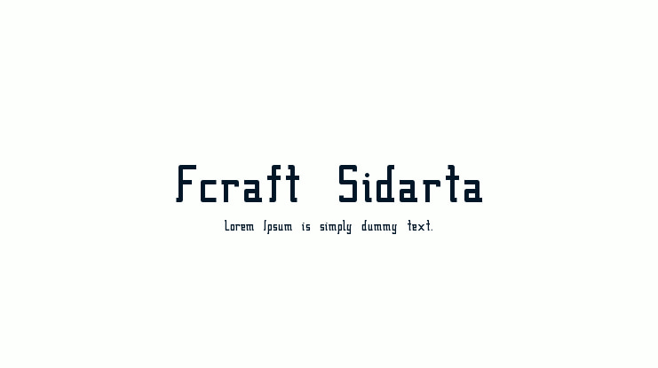 Fcraft Sidarta Font Family