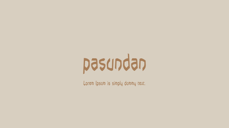 pasundan Font