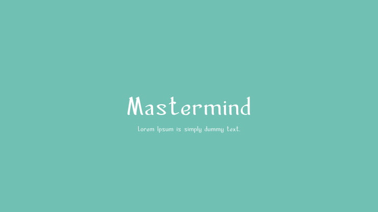 Mastermind Font