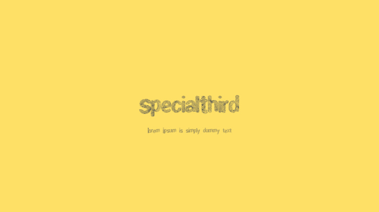 SpecialThird Font