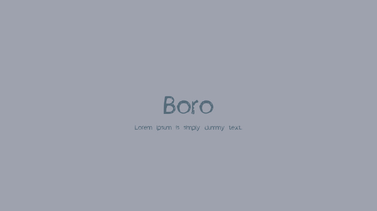 Boro Font