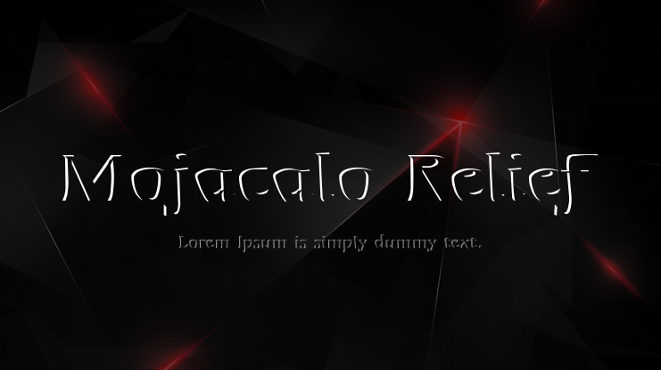 Mojacalo Relief Font