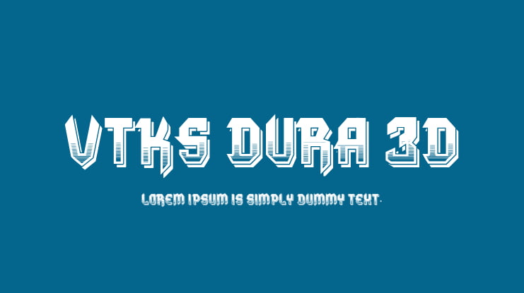 VTKS DURA 3D Font