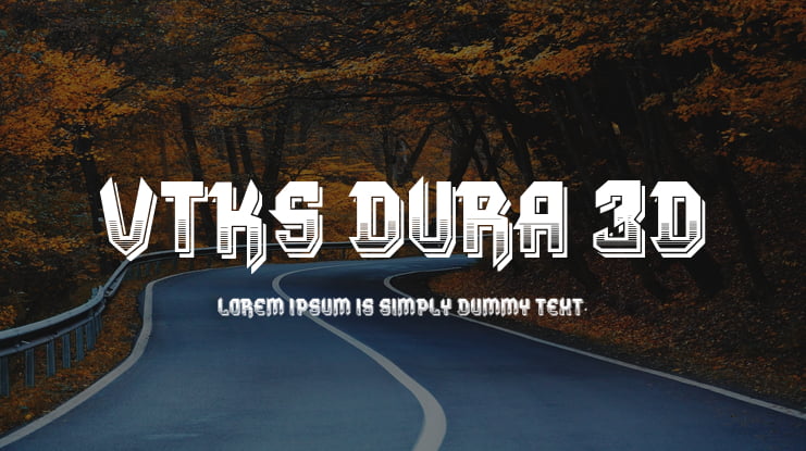 VTKS DURA 3D Font