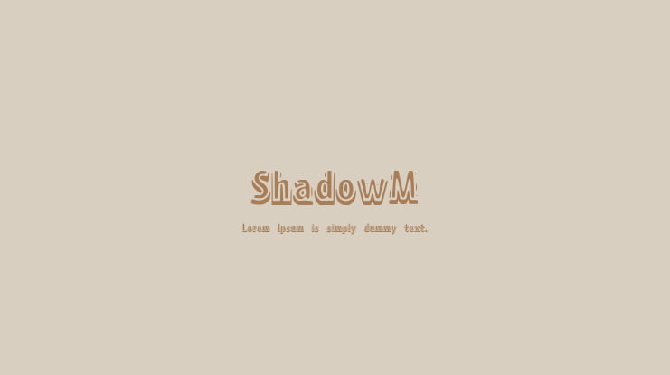 ShadowM Font